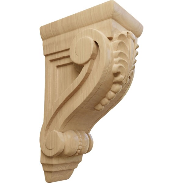 Ekena Millwork 2 5/8"W x 3 3/4"D x 6 5/8"H Small Fig Leaf Corbel, Cherry COR02X03X06FICH - main